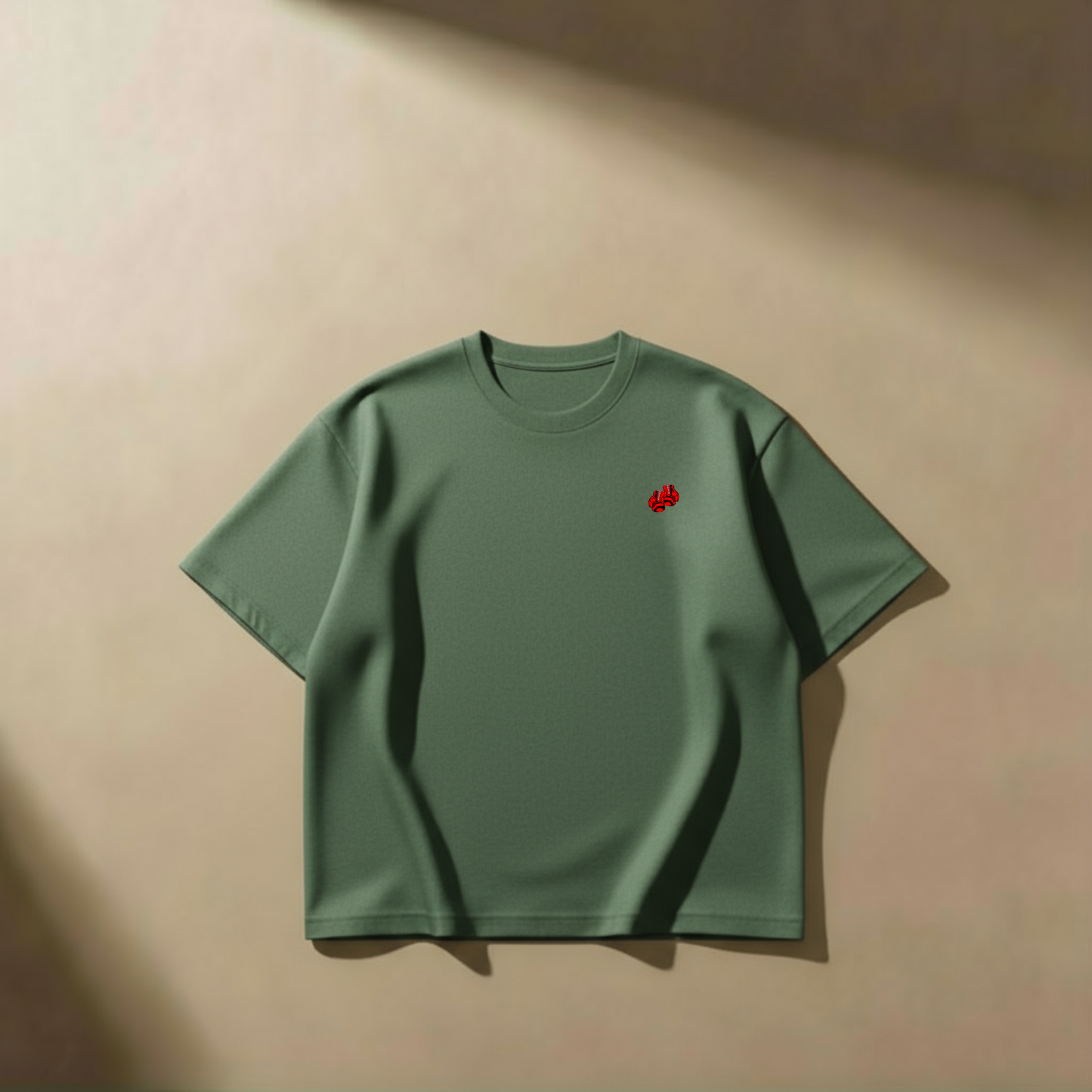🌿 Forest Oath – Moss Green Oversized Tee