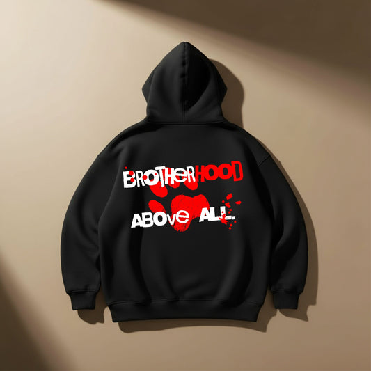 Brotherhood Roar - Oversized Black Hoodie