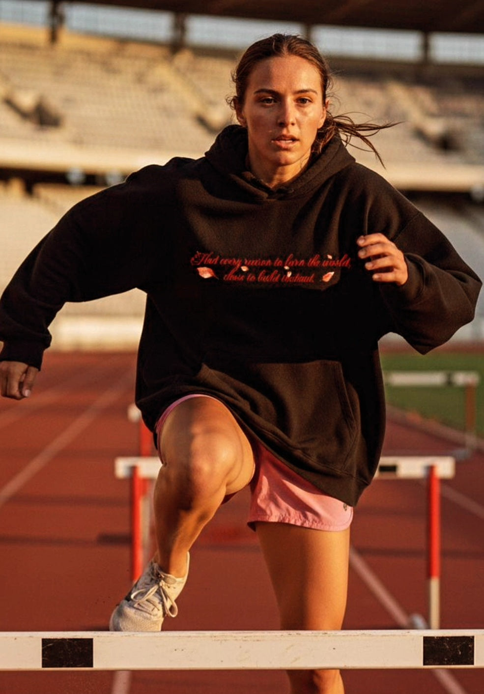 Bone Brave – Oversized Black Hoodie